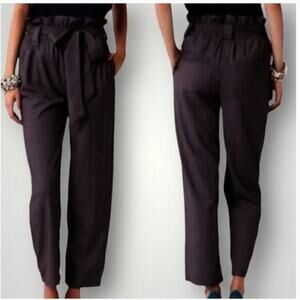 Anthropologie Cartonnier Black Paperbag Waist Ankle Pants Women’s Size Small